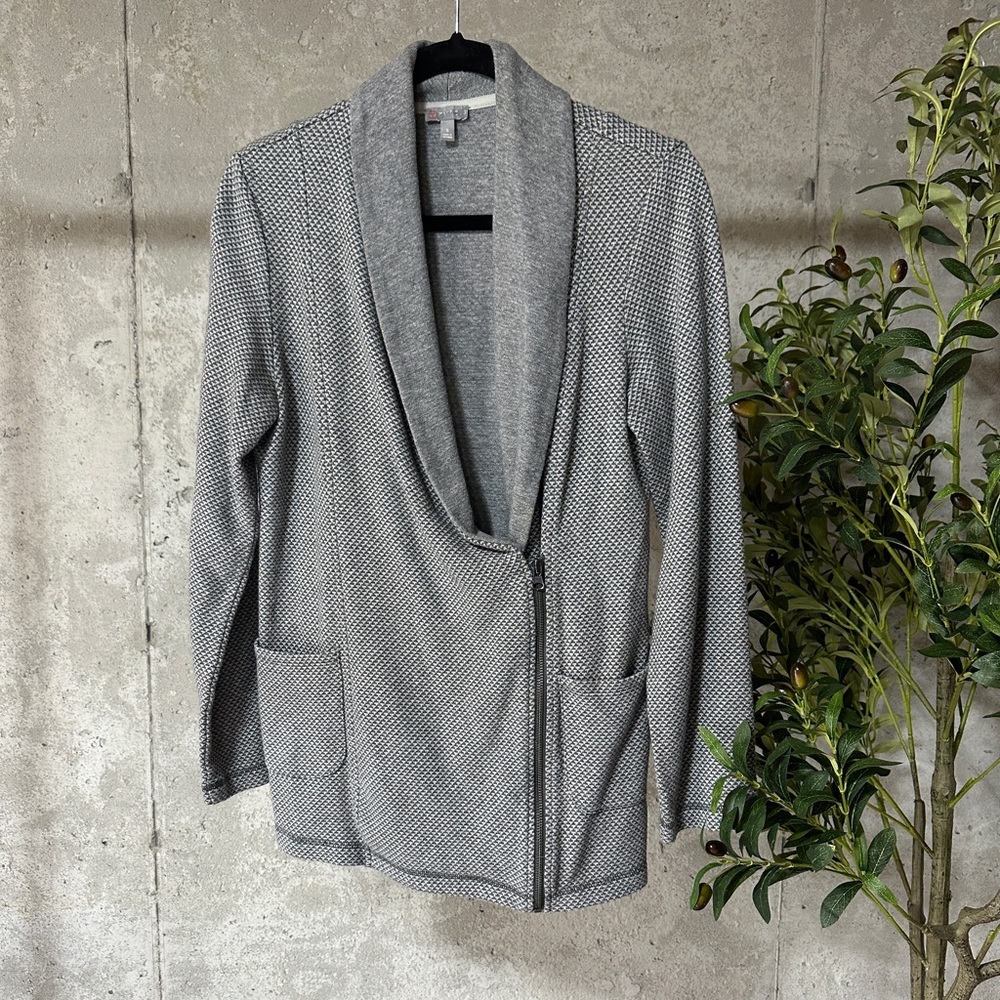 Talbots 100% cotton zip up cardigan blazer - Picture 1 of 5